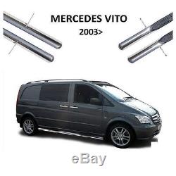 2 Walk Stainless Steel Tube Mercedes Vito Viano W639 2003 A 2014 Extra Long