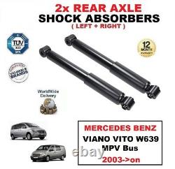 2x Rear Shock Absorbers Set For Mercedes Benz Viano Vito W639 Mpv Bus 2003-