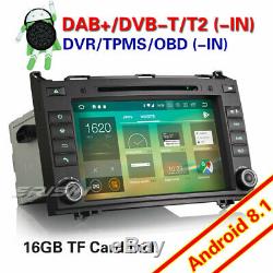 Android 8.1 CD Car Radio Dab + Gps Mercedes-benz A / B Class Viano Vito Obd Sprinter