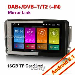 Android 8.1 Car Radio Dab + Tnt 4g Gps Mercedes C / Clk / G Class W203 W209 Viano Vito