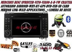 Android Car DVD Gps Camera Vw Crafter + Mercedes Vito-viano-sprinter- A / B