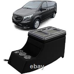 Central Armrest Storage Console Black for Mercedes W447/W639 Vito Viano