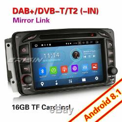 Dab + Android 8.1 Car Gps Mercedes C / Clk / G Class Viano Vito Tnt DVD Navi Rds