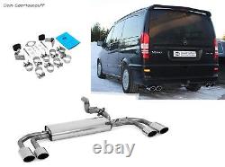 FOX Duplex Sport Exhaust + Short VBR Mercedes Vito And Viano W639 V639 Each