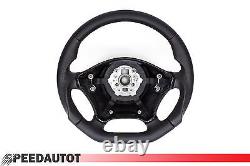 Flat Black Leather Steering Wheel Exchange for Mercedes Vito/Viano W639