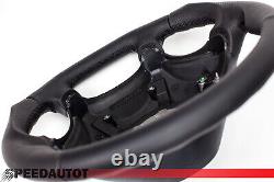 Flattened black leather steering wheel Mercedes VITO / VIANO W639 exchange standard