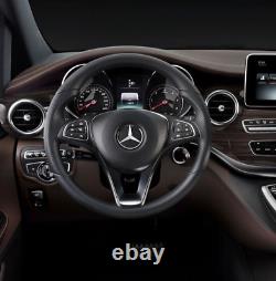 Genuine Mercedes W447 Leather Black Pallets Steering Wheel Vito Viano 18b