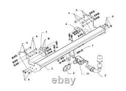 Hitch for Mercedes Vito-Viano V W639 2010-2014+7-pin wiring harness+adapter