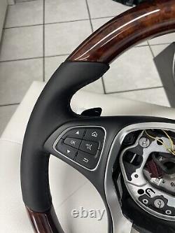 Mercedes-Benz Wood Leather Walnut Steering Wheel New Class V Vito Viano WDF639 New