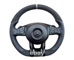 Mercedes Steering Wheel 14+ AMG W205 W213 W447 Vito Viano NEW LEATHER 18+ style