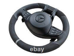 Mercedes Steering Wheel 14+ AMG W205 W213 W447 Vito Viano NEW LEATHER 18+ style