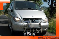 Mercedes Vito / Viano 2004-2010 Bullbar Low With Stainless Steel Protection Grille