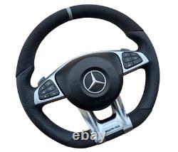 New Leather Mercedes AMG 14+ W205 W213 W447 Vito Viano Steering Wheel 18+ Style