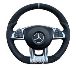 New Leather Mercedes AMG 14+ W205 W213 W447 Vito Viano Steering Wheel 18+ Style