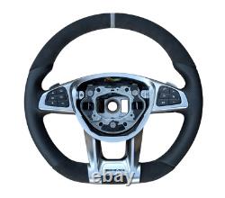 New Leather Mercedes AMG 14+ W205 W213 W447 Vito Viano Steering Wheel 18+ Style