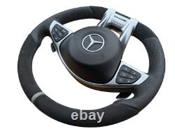 New Leather Mercedes AMG 14+ W205 W213 W447 Vito Viano Steering Wheel 18+ Style