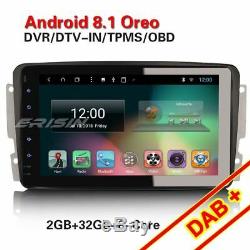 Octa-core Android 8.1 Gps Dab + Car Radio C / Clk W203 W209 Viano Vito Tnt