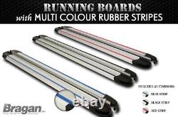 Pair of MY3 Side Steps for Mercedes Vito Viano Swb Mwb 2004 2014 Silver