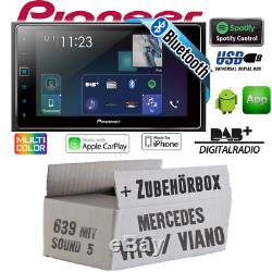 Pioneer Radio For Mercedes Vito / Viano 639 2-din Bluetooth Dab + Apple Carplay