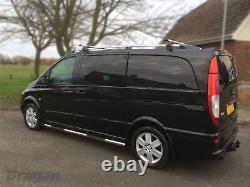 Roof Rail + Locking Cross Bars Mercedes Vito Viano 2004-2014 Mwb Lwb