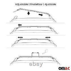 Roof bars TÜV for Mercedes Vito Viano W638 W639 W447 2003-2014 Gray 2x