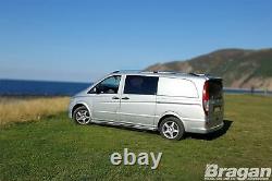 Side Bars + Not Cushions For Mercedes Vito Viano Swb Mwb 2004 2014 Stainless Steel