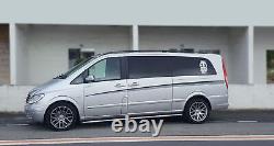 Side Bars for Mercedes Vito Viano Elwb 2004 2014 Polished Stainless Steel