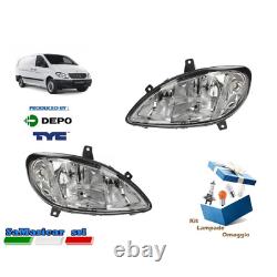 Translate this title in English: Set of 2 Electric Front Spotlights Suitable for Mercedes Vito/Viano 2003.