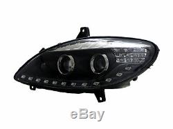 V-class W639 Viano 03-10 5d Led Bar Front Lights Headlight Black For Mercedes-benz Lhd
