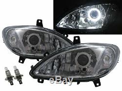 W639 Viano 03-10 Led Guide Angel-eye Front Lights Headlight Ch For Mercedes-benz Lhd