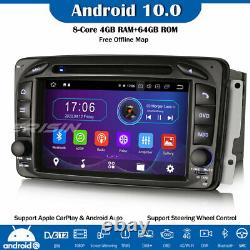8-Core CarPlay DAB+ Android 10 Autoradio Mercedes C/CLK/G Class W209 Viano Vito