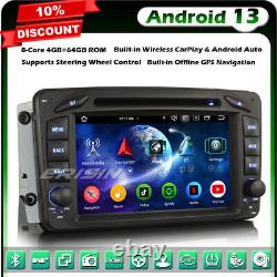 Android 13 GPS Autoradio Mercedes A/C/G/CLK Classe W209 W203 Viano Vito W463 DVD