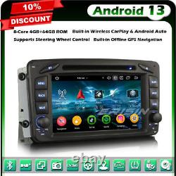 Android 13 GPS Autoradio Mercedes A/C/G/CLK Classe W209 W203 Viano Vito W463 DVD