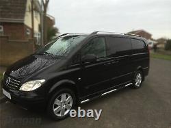 Barres de Toit pour Mercedes Vito Viano 2014+ Mwb Lwb Van Aluminium Haut Tuning