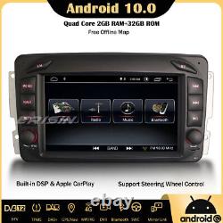 CarPlay DAB+Android 10 Autoradio GPS Mercedes Benz C/CLK/G Class W203 Vito Viano