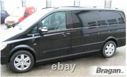 Côté Barres pour Mercedes Vito Viano Swb Mwb 2014 + Nerf Tube Inox Poli Van