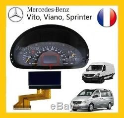 ECRAN OBD COMPTEUR LCD de MERCEDES VITO / VIANO à partir de 2004 VENDEUR PRO